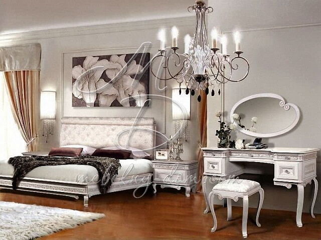 Спальня «Фальконе», белая с патиной. Фото 2