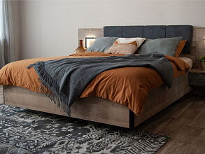 Кровать «Стокгольм» 160 МИ без основания под матрас, Дуб гранж песочный от магазина Мебельный дом