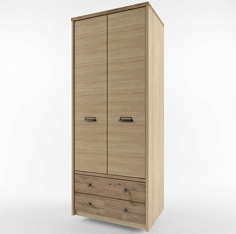 Шкаф для одежды «Дизель» 2DG2S/D1, веллингтон. Фото 1