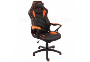 Офисное кресло Leon черное / оранжевое от магазина Мебельный дом