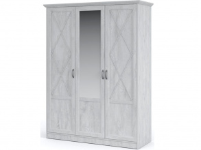Шкаф «Лорена» 3-х дверный, Бетон Паин белый от магазина Мебельный дом