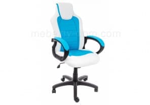 Компьютерное кресло Kadis светло-синее / белое от магазина Мебельный дом