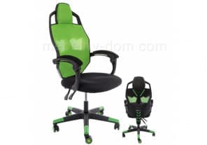 Компьютерное кресло Knight черное / зеленое от магазина Мебельный дом