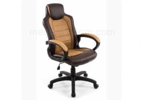 Офисное кресло Kadis коричневое / бежевое от магазина Мебельный дом
