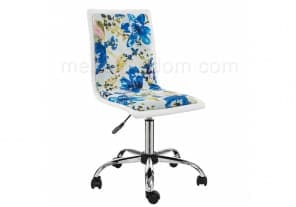 Компьютерное кресло Mis white / flowers fabric от магазина Мебельный дом