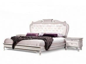 Кровать из массива дуба «Фальконе-2» ГМ 5185, белый с патиной от магазина Мебельный дом
