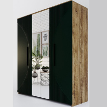 Шкаф «Монтале» 4Д КМК 0966.1, дуб канзас/зеленый матовый от магазина Мебельный дом