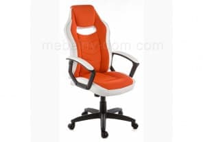 Компьютерное кресло Gamer белое / оранжевое от магазина Мебельный дом
