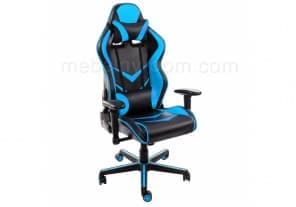Компьютерное кресло Racer черное / голубое от магазина Мебельный дом