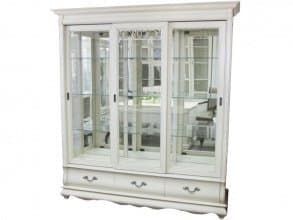 Шкаф с витриной «Оскар» ММ-210-03, белая эмаль от магазина Мебельный дом