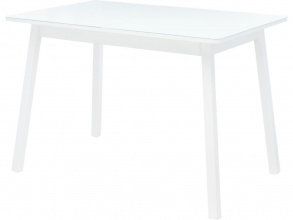 Стол Leset Морон, металл белый, стекло белое от магазина Мебельный дом
