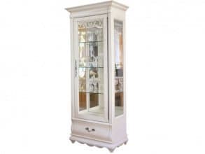 Шкаф с витриной «Оскар» ММ-210-01/01, белая эмаль от магазина Мебельный дом
