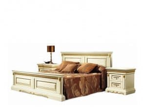 Кровать из массива дуба «Милана 16» П294.05м, слоновая кость от магазина Мебельный дом