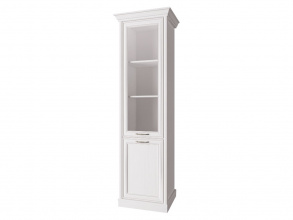 Шкаф с витриной 1V1D, TAYLOR, цвет белый от магазина Мебельный дом