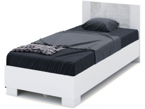 Кровать «Аврора» 90*200 (основание ЛДСП), Белый/Ателье светлый от магазина Мебельный дом