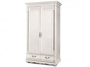Шкаф двухдверный «Оскар» ММ-216-01/02Б, белая эмаль от магазина Мебельный дом