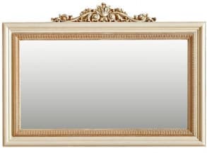 Зеркало настенное «Альба 18k» П485.18к, слоновая кость с золочением от магазина Мебельный дом