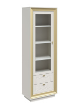 Шкаф с витриной «Прато», зефир/миндаль от магазина Мебельный дом