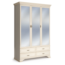 Сиена Кураж Шкаф распашной трехдверный с зеркалами Сиена от магазина Мебельный дом