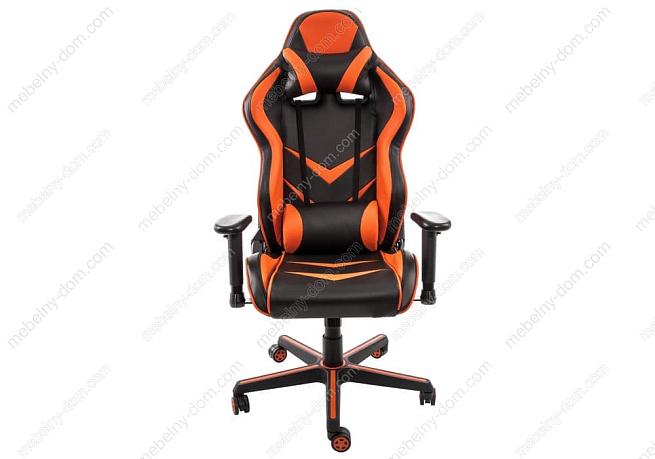Компьютерное кресло Racer черное / оранжевое. Фото 2