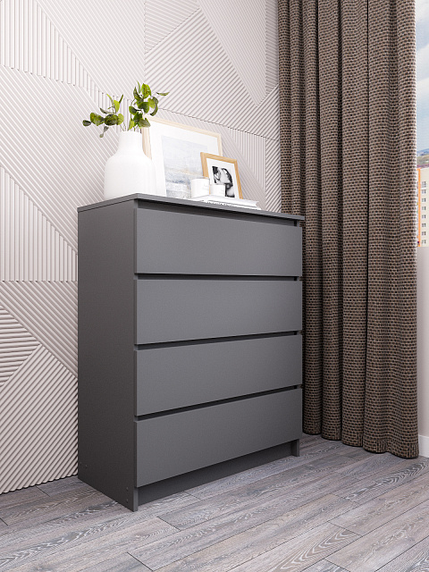 Комод Мори МК 800.4, Графит. Фото 3