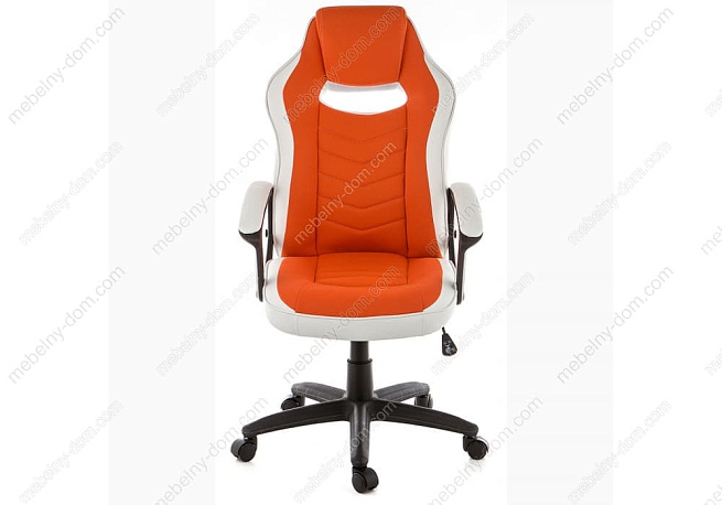 Компьютерное кресло Gamer белое / оранжевое. Фото 1