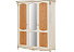 Шкаф для одежды «Альба 01» П524.01, слоновая кость с золочением. Фото 1