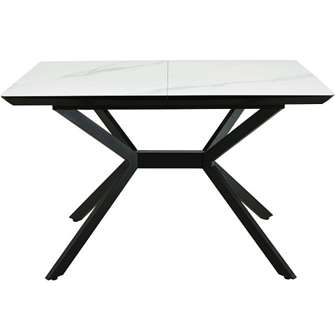 Стол «Дели» 120x80, Керамика Greys Snow, эмаль черная. Фото 2