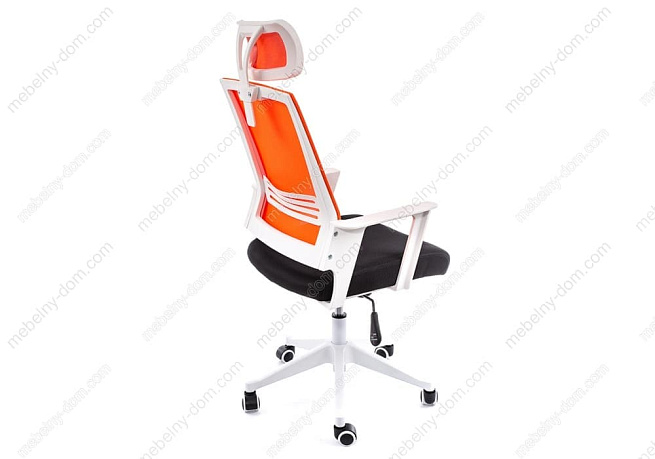 Компьютерное кресло Dreamer белое / черное / оранжевое. Фото 2