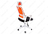 Компьютерное кресло Dreamer белое / черное / оранжевое. Фото 2
