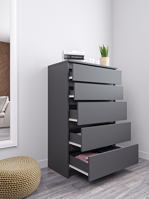 Комод Мори МК 700.5, Графит. Фото 3