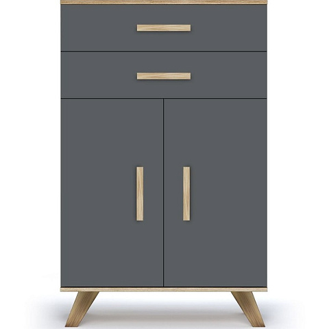 Шкаф Вега Скандинавия низкий, серый. Фото 1