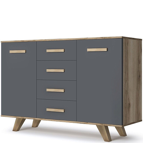 Комод Вега Скандинавия 135, серый. Фото 2