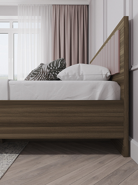 Кровать Роза 160x200см, пудра скин. Фото 3