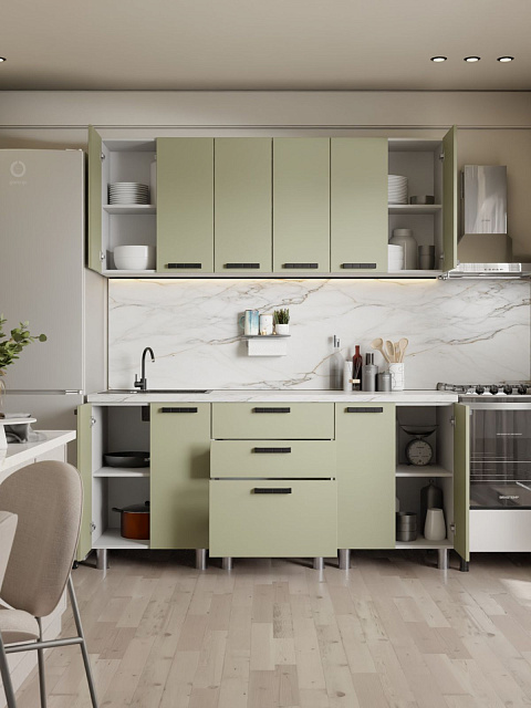 Кухонный гарнитур «Лаванда» 1,8м, фисташка. Фото 6