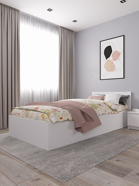 Кровать Мори КРМ 900.1, Белый. Фото 1