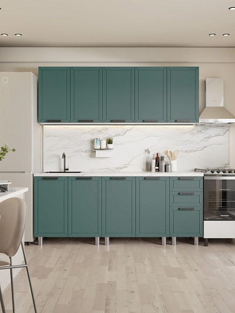 Кухонный гарнитур «Лилия» 2,0м, изумруд. Фото 1