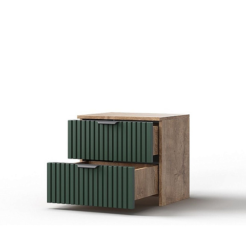 Спальня «Герта» КМК 0979, дуб канзас/зеленый матовый. Фото 7