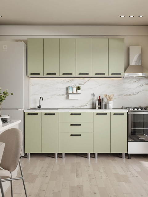 Кухонный гарнитур «Лаванда» 1,8м, фисташка. Фото 1