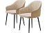 Комплект стульев «Шелл» 2шт, бренди 04, каркас черный. Фото 1