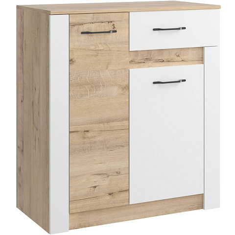 Комод «Ева 5» М6 900, Дуб Ирландский/Белый матовый. Фото 1