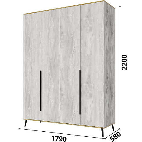 Спальня «Саванна» КМК 0973, бетон пайн светлый/дуб наварра. Фото 4