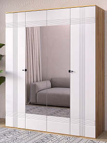 Шкаф Вега Саксония 180, белый матовый от магазина Мебельный дом