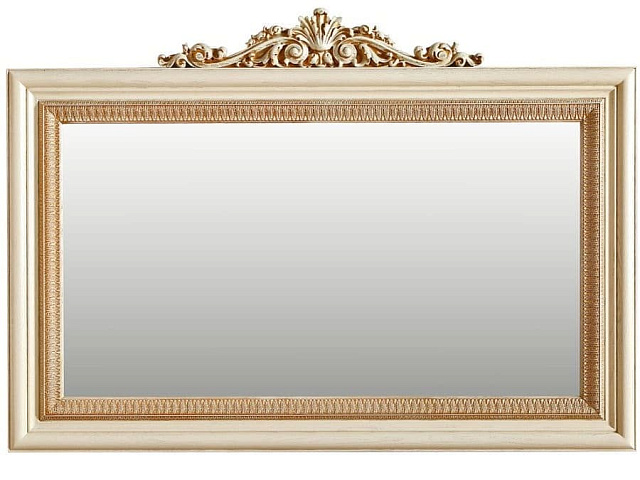 Зеркало настенное «Альба 18k» П485.18к, слоновая кость с золочением. Фото 1