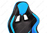 Компьютерное кресло Racer черное / голубое. Фото 7