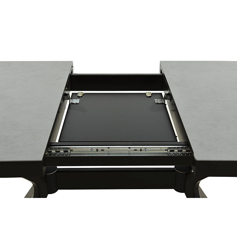 Стол «Оскар» 2м Керамика 140x90, Bayona Grey Natural, эмаль черная. Фото 6