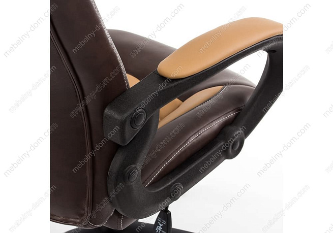 Офисное кресло Kadis коричневое / бежевое. Фото 7