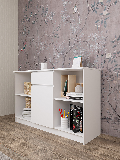 Тумба Мори ТВ МТВ 1204.1, Белый. Фото 3