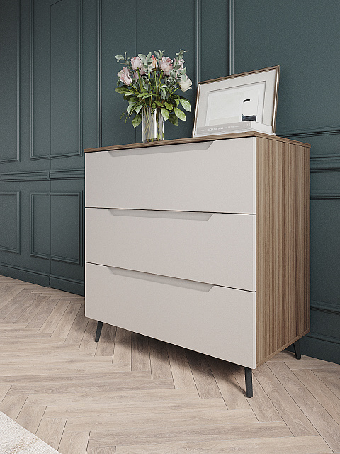 Комод Роза 900 Тренто, бежевый скин. Фото 1