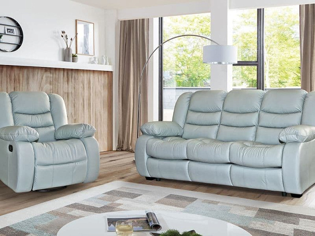 Комплект мягкой мебели «Манчестер», в коже. Фото 4